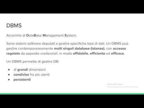 BASI DI DATI: introduzione ai DBMS