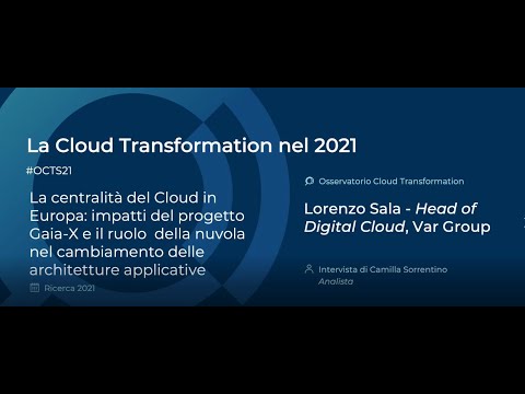 Video pillola di lancio del Convegno dell’Osservatorio Cloud Transformation