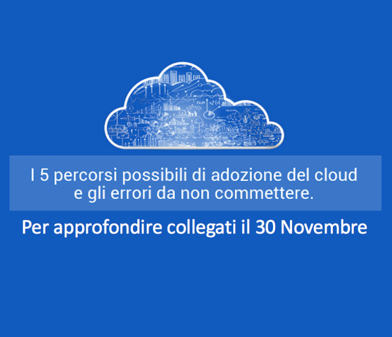 Cinque percorsi di adozione Cloud per trasformare l'It e per gestire i dati dell'IoT